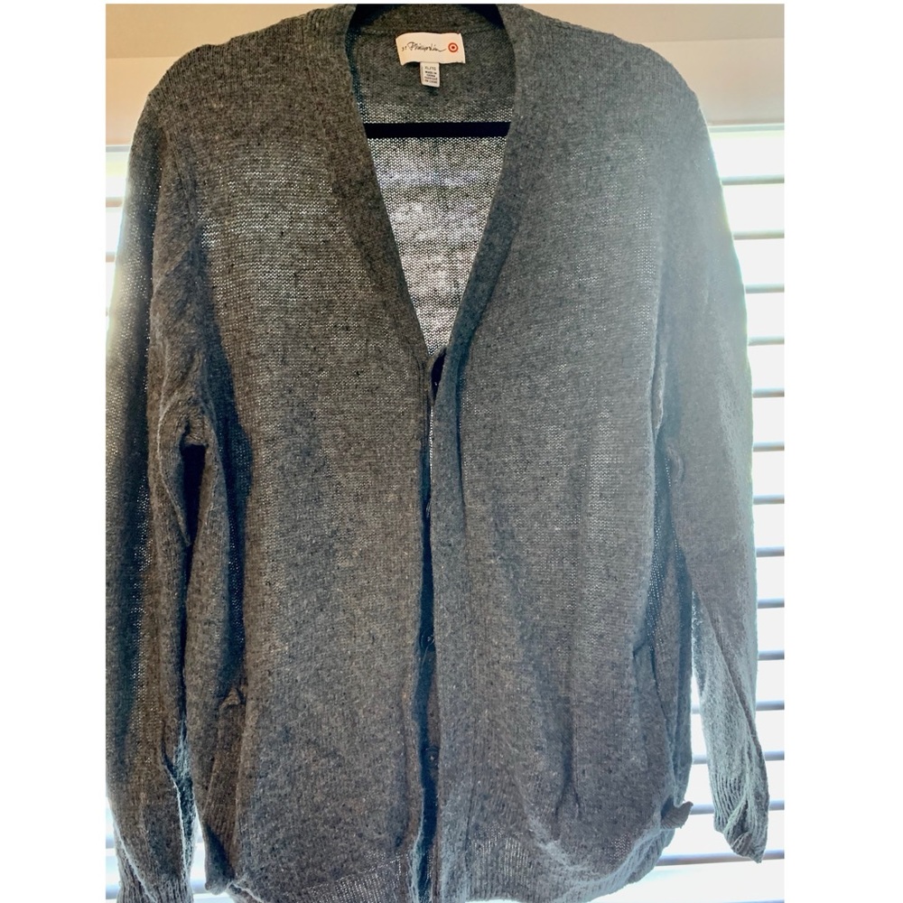 Grey boyfriend cardigan with pockets